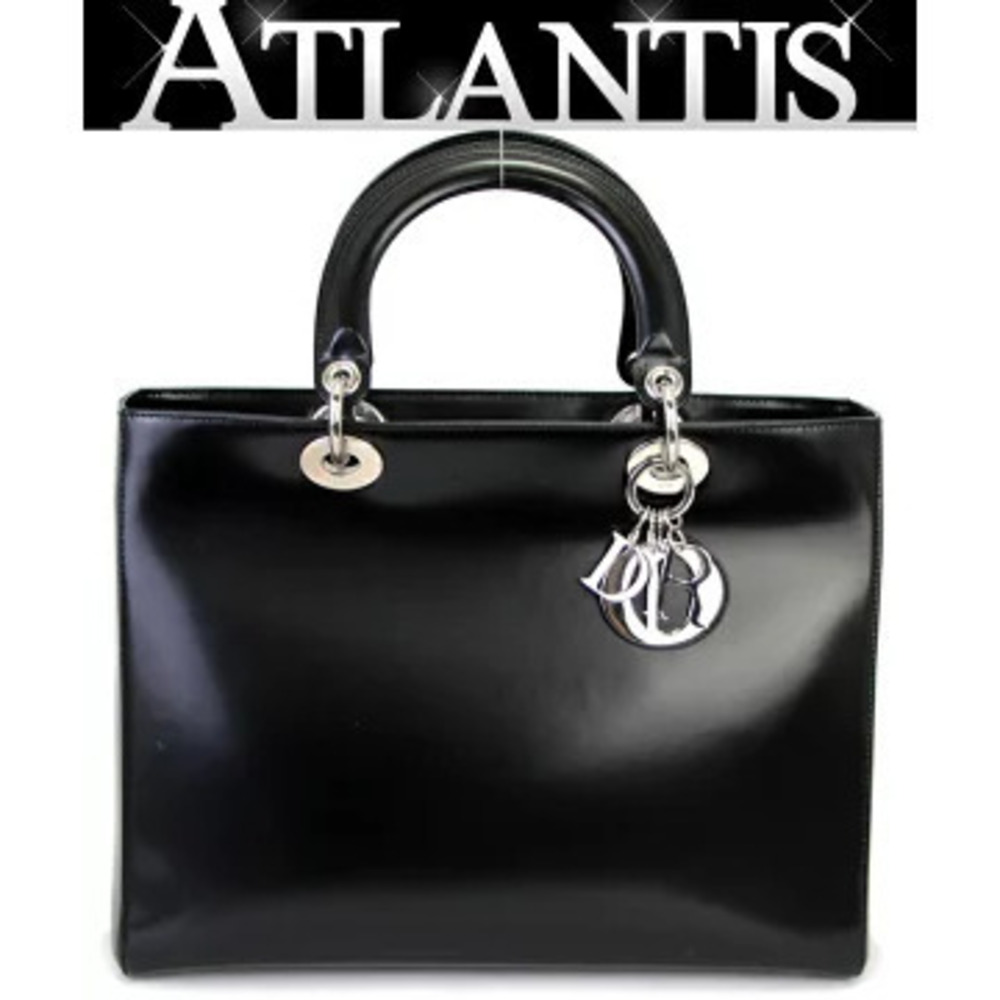 Christian Dior Lady Bag Black Leather